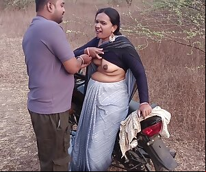 Natural Tits Horny Indian MILF Bhabhi Outdoor Sex - Hindi Audio